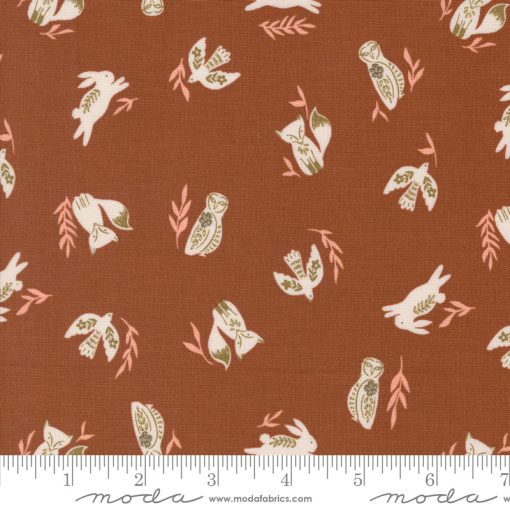 Folk & Lore Rust Fable Friends Yardage by Fancy That Design House for Moda Fabrics