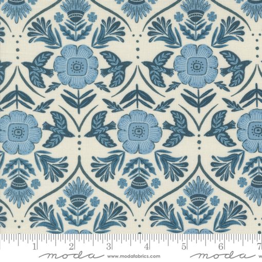 Folk & Lore Eggshell Flight of Fancy Yardage by Fancy That Design House for Moda Fabrics