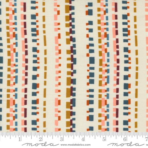 Folk & Lore Eggshell Playful Dash Yardage by Fancy That Design House for Moda Fabrics