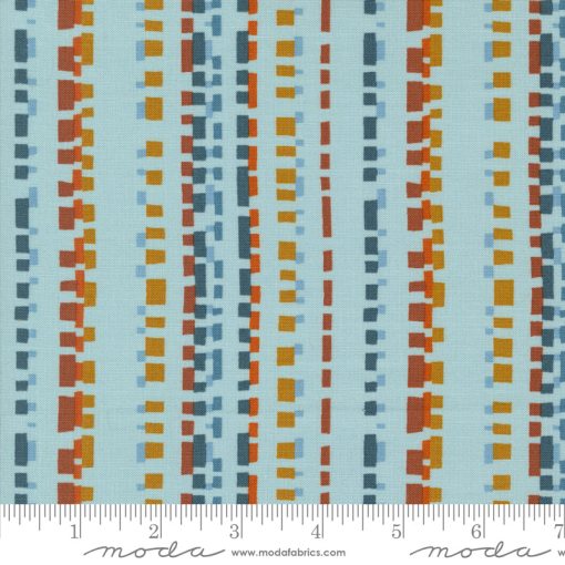 Folk & Lore Mist Playful Dash Yardage by Fancy That Design House for Moda Fabrics