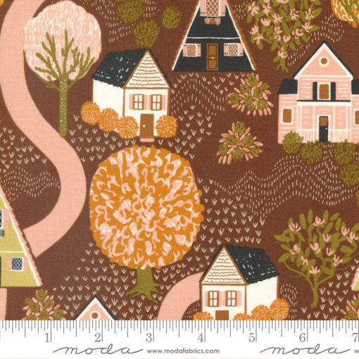 Quaint Cottage Mud Street View Yardage by Gingiber for Moda Fabrics