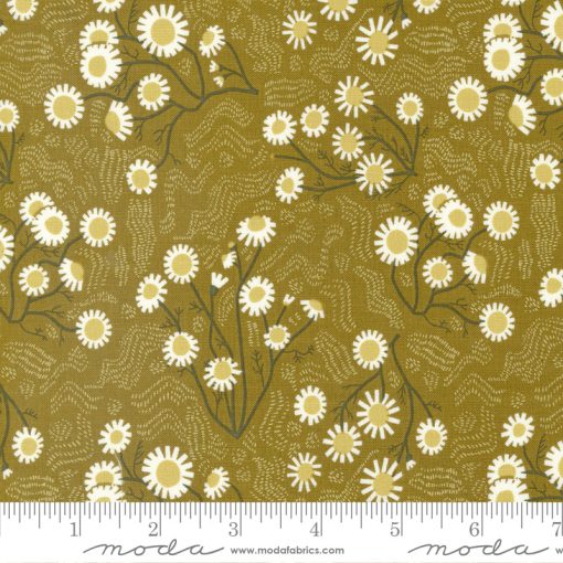 Quaint Cottage Lichen Chamomile Yardage by Gingiber for Moda Fabrics