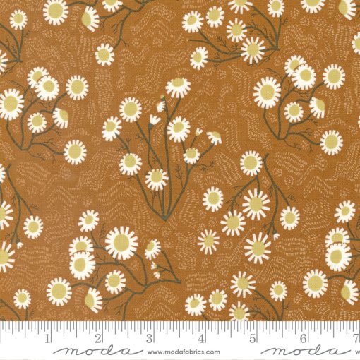 Quaint Cottage Soil Chamomile Yardage by Gingiber for Moda Fabrics