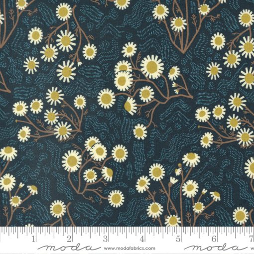 Quaint Cottage Midnight Chamomile Yardage by Gingiber for Moda Fabrics