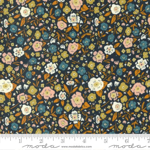 Quaint Cottage Midnight Calico Yardage by Gingiber for Moda Fabrics