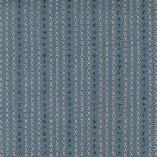 Dandi Duo Graphite Cross Stitch Stripe Yardage by Robin Pickens for Moda Fabrics