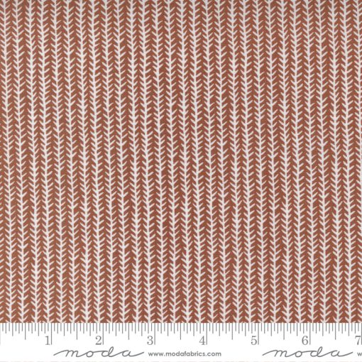 BOLT END 34" Flower Pot Clay Sprout Stripe Yardage by Lella Boutique for Moda Fabrics