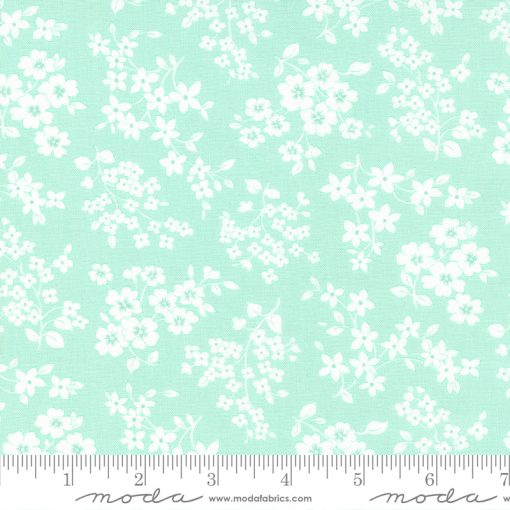 BOLT END 33" Lighthearted Aqua Gather Yardage by Camille Roskelley for Moda Fabrics