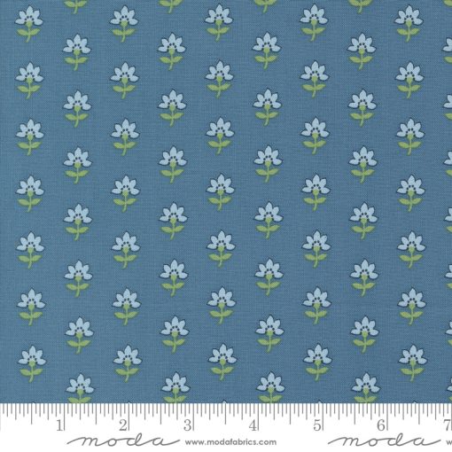 Shoreline Medium Blue Coastal Yardage by Camille Roskelley for Moda Fabrics