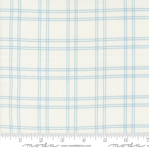 Shoreline Cream Light Blue Plaid Yardage by Camille Roskelley for Moda Fabrics