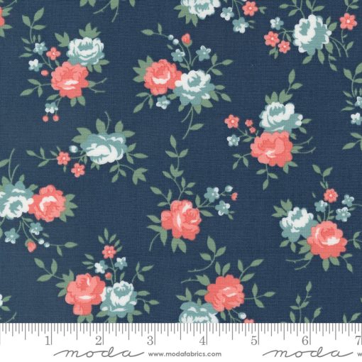 Rosemary Cottage Navy Gather Yardage by Camille Roskelley for Moda Fabrics