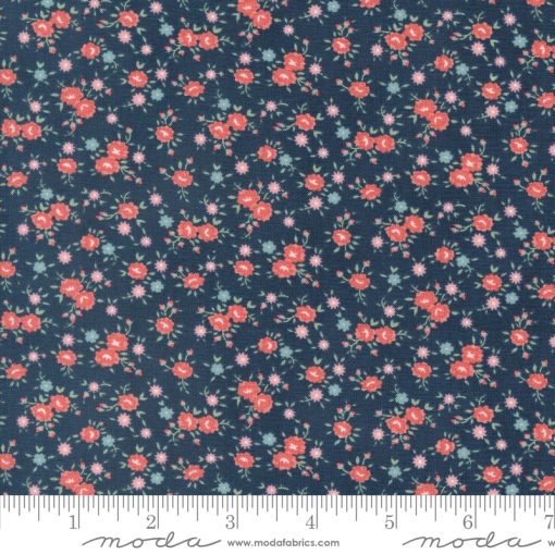 Rosemary Cottage Navy Lovely Yardage by Camille Roskelley for Moda Fabrics