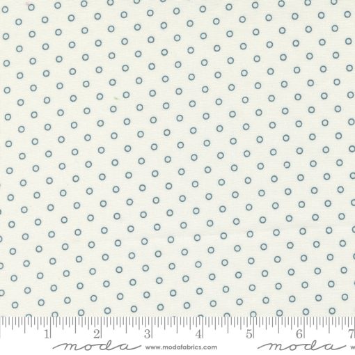 Rosemary Cottage Cream Navy Darling Dot Yardage by Camille Roskelley for Moda Fabrics