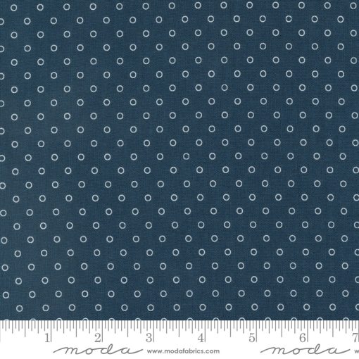 Rosemary Cottage Navy Darling Dot Yardage by Camille Roskelley for Moda Fabrics