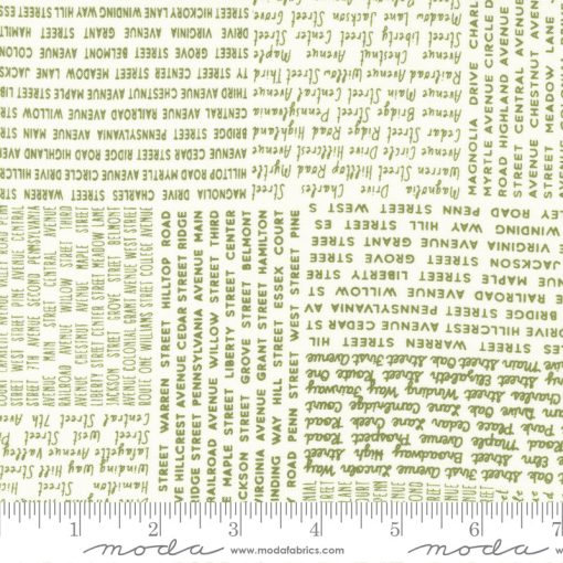 Main Street Vanilla Grass In The News Yardage by Sweetwater for Moda Fabrics