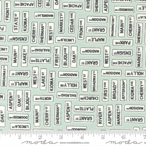 Main Street Sky Street Signs Yardage by Sweetwater for Moda Fabrics