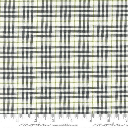 Main Street Vanilla Black Picnic Plaid Yardage by Sweetwater for Moda Fabrics