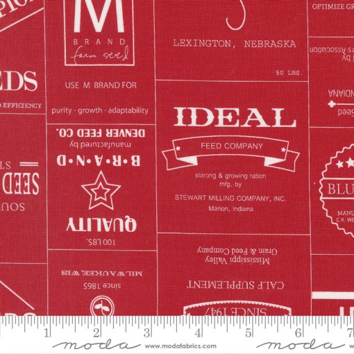 Vintage Red Brands Yardage by Sweetwater for Moda Fabrics