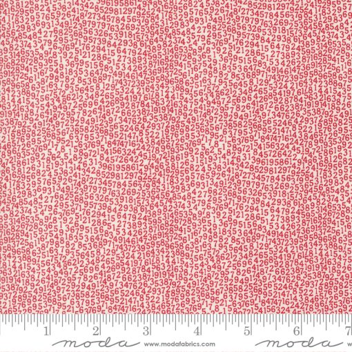 Vintage Cream Red Numbers Yardage by Sweetwater for Moda Fabrics