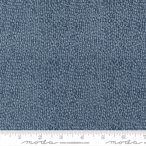 Vintage Navy Numbers Yardage by Sweetwater for Moda Fabrics