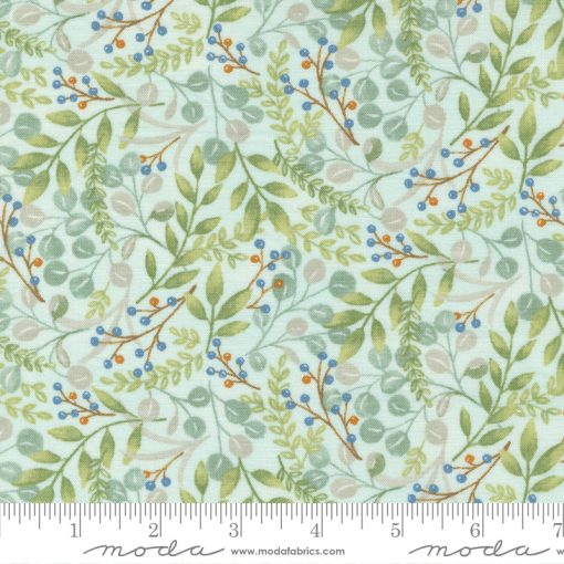 Harvest Wishes Aqua Fall Foliage Yardage by Deb Strain for Moda Fabrics