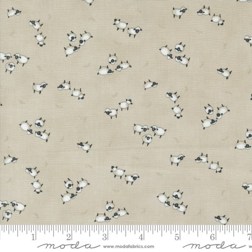 Willow's Farm Mushroom Sheeps in the Pasture Yardage by Deb Strain for Moda Fabrics