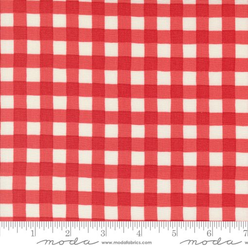 Willow's Farm Barn Red Farm House Gingham Yardage by Deb Strain for Moda Fabrics