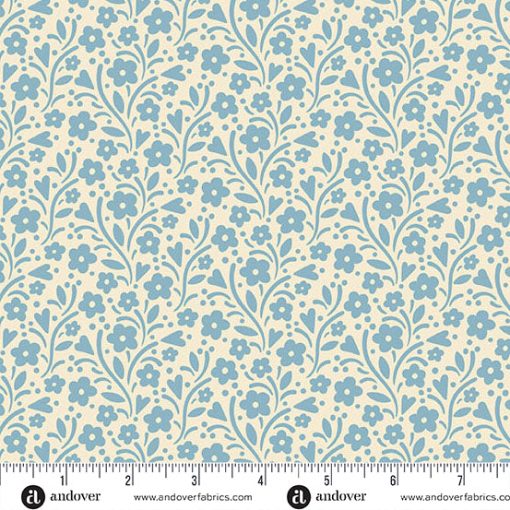 Cozy House Ivory Marie's Garden Yardage by Judy Jarvi for Andover Fabrics