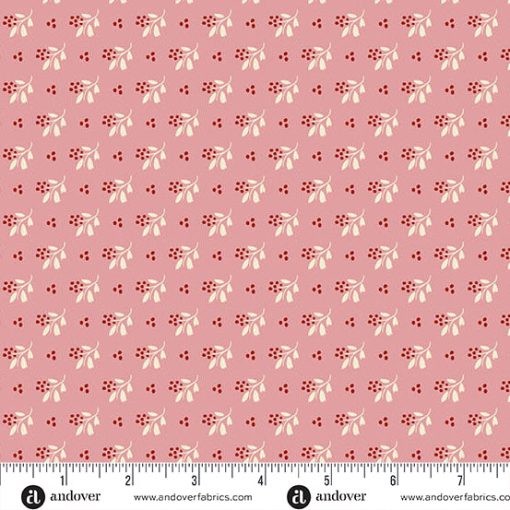 Cozy House Blush Little Cutie Yardage by Judy Jarvi for Andover Fabrics