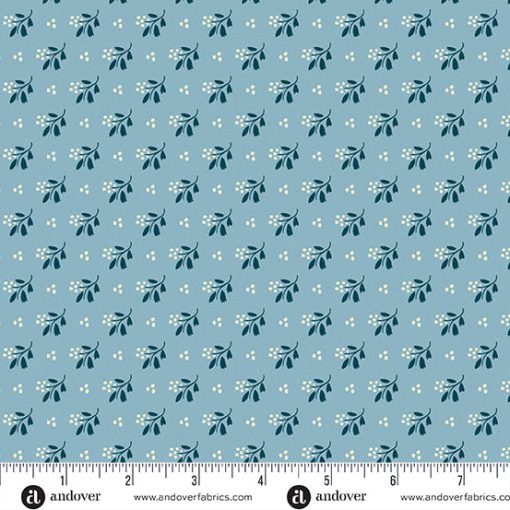 Cozy House Chambray Little Cutie Yardage by Judy Jarvi for Andover Fabrics