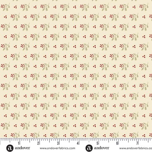 Cozy House Ivory Little Cutie Yardage by Judy Jarvi for Andover Fabrics