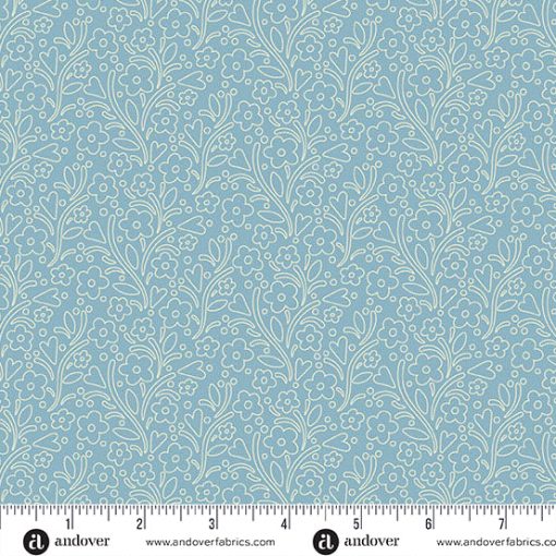 Cozy House Midnight Dainty Flowers Yardage by Judy Jarvi for Andover Fabrics