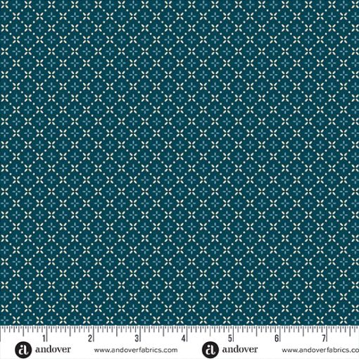 Cozy House Midnight Grandma's Stitches Yardage by Judy Jarvi for Andover Fabrics