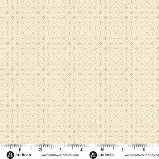 Cozy House Ivory Grandma's Stitches Yardage by Judy Jarvi for Andover Fabrics