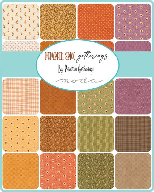 PREORDER Pumpkin Spice Gatherings Fat Quarter Bundle by Primitive Gatherings for Moda Fabrics - Image 2