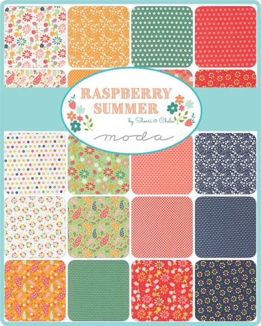 PREORDER Raspberry Summer Fat Quarter Bundle by Sherri & Chelsi for Moda Fabrics - Image 2