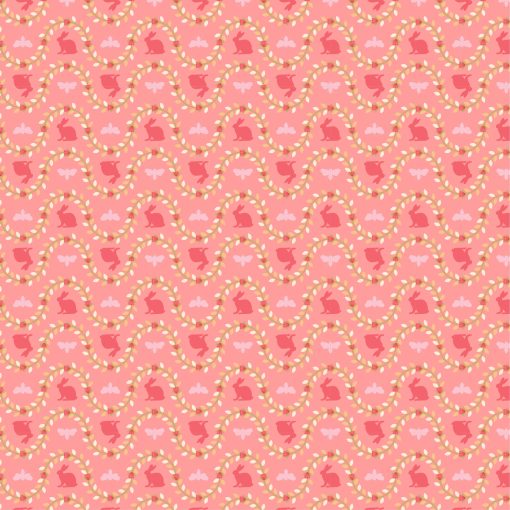 Poppie's Patchwork Club Pink Benjamin Yardage by Lori Woods for Poppie Cotton Fabrics