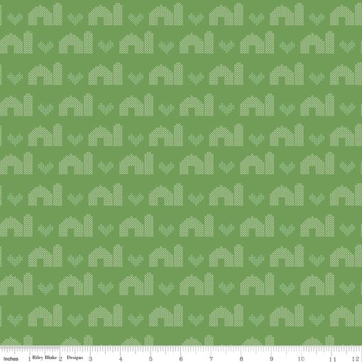 Sweet Acres Basil Barn Stitch Yardage by Beverly McCullough for Riley Blake Designs