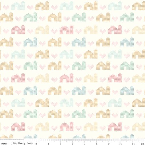 Sweet Acres Cloud Barn Stitch Yardage by Beverly McCullough for Riley Blake Designs