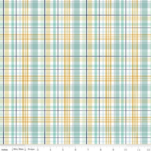 It's A Boy Multi Plaid Yardage by Echo Park Paper for Riley Blake Designs