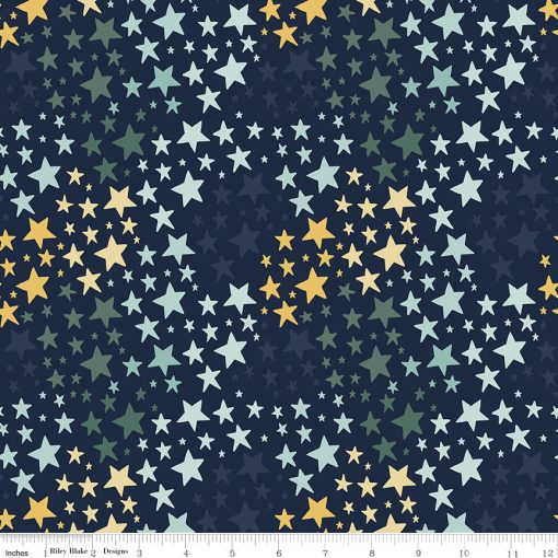 It's A Boy Navy Stars Yardage by Echo Park Paper for Riley Blake Designs