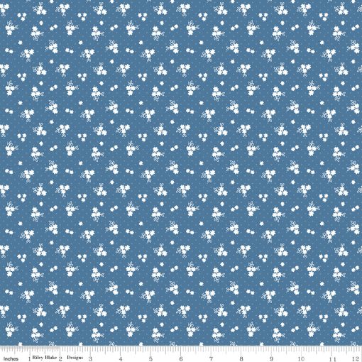 Simply Country Denim Floral Yardage by Tasha Noel for Riley Blake Designs