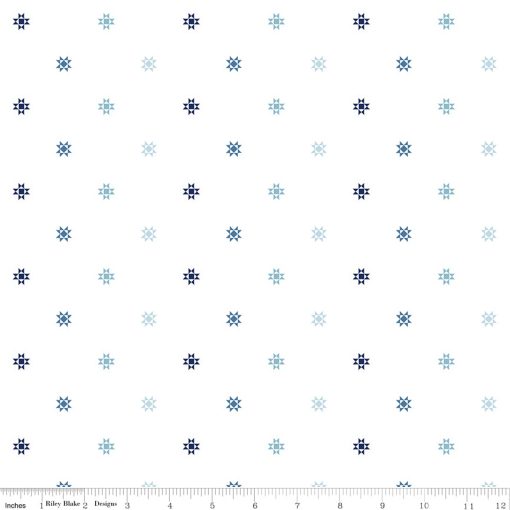 Simply Country White Quilt Stars Yardage by Tasha Noel for Riley Blake Designs