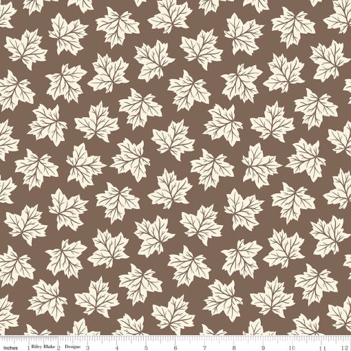 Shades Of Autumn Brown Leaves Yardage by My Mind's Eye for Riley Blake Designs