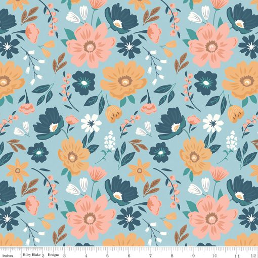 Live, Love, Glamp Mist Main Yardage by Dani Mogstad for Riley Blake Designs