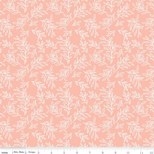 Live, Love, Glamp Blush Leaves Yardage by Dani Mogstad for Riley Blake Designs