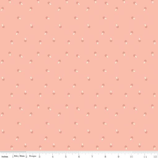 Live, Love, Glamp Blush Mushrooms Yardage by Dani Mogstad for Riley Blake Designs