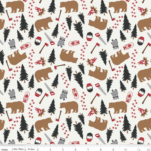 Woodsman Cream Main Yardage by Lori Whitlock for Riley Blake Designs