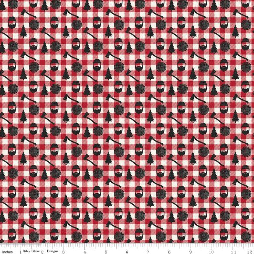 Woodsman Red Lumberjack Plaid Yardage by Lori Whitlock for Riley Blake Designs