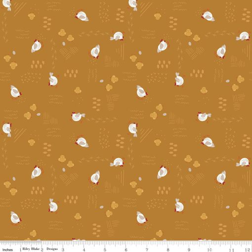 Country Life Harvest Chicken Scratch Yardage by Jennifer Long for Riley Blake Designs